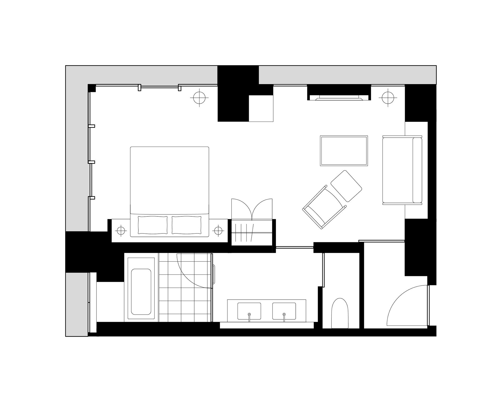 グランド コーナーキング（ラウンジアクセス無し／角部屋） 部屋6 | Southwest Grand Hotel