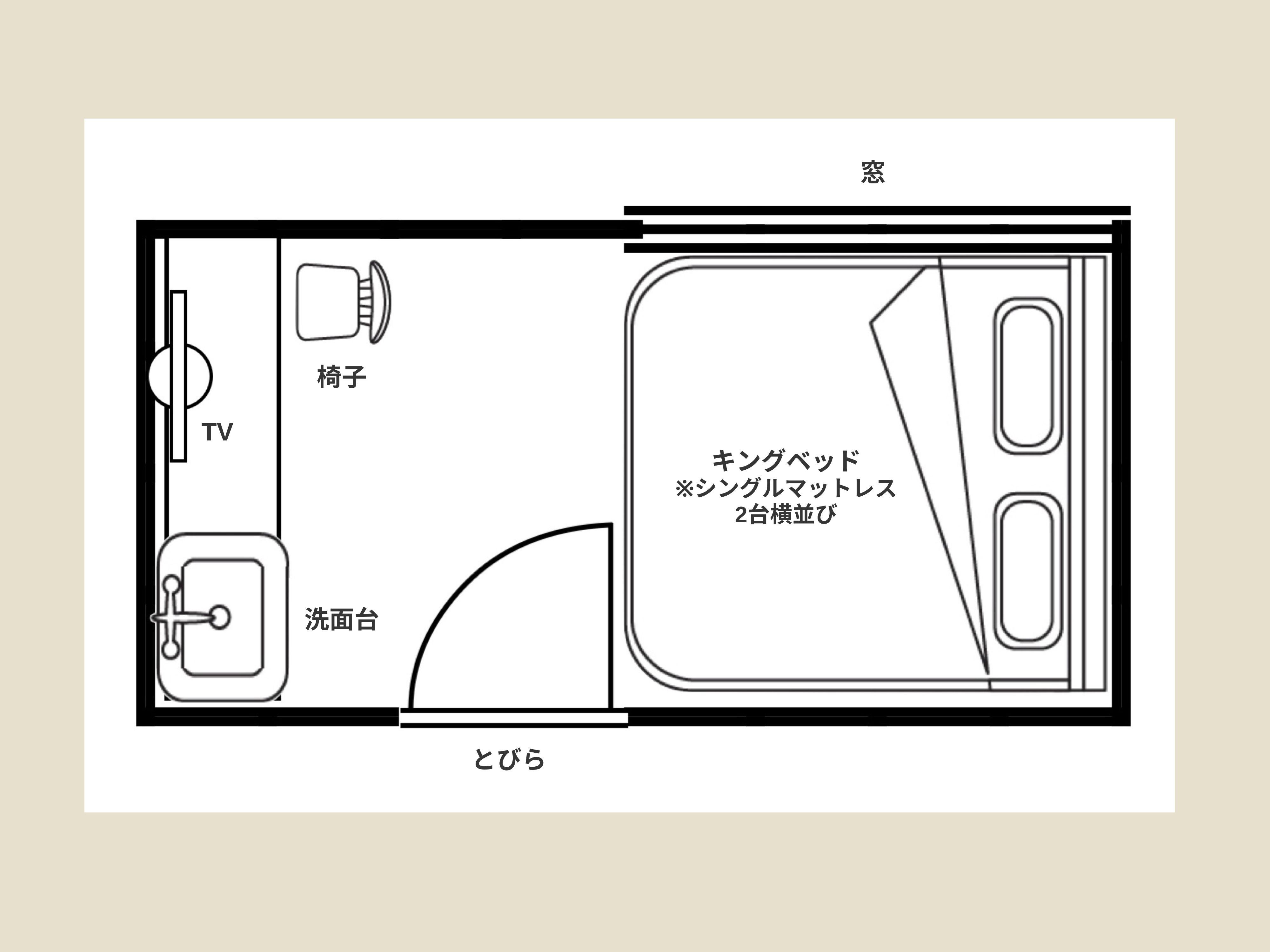 WeBase 博多【個室】二段ベッドルーム（3~4名用／シャワー・トイレ共用）