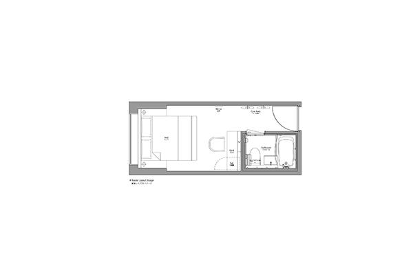 HAMACHO HOTEL TOKYO NIHONBASHIセミダブルルーム