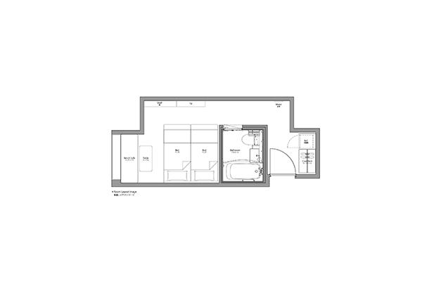 HAMACHO HOTEL TOKYO NIHONBASHIハリウッドツインルーム