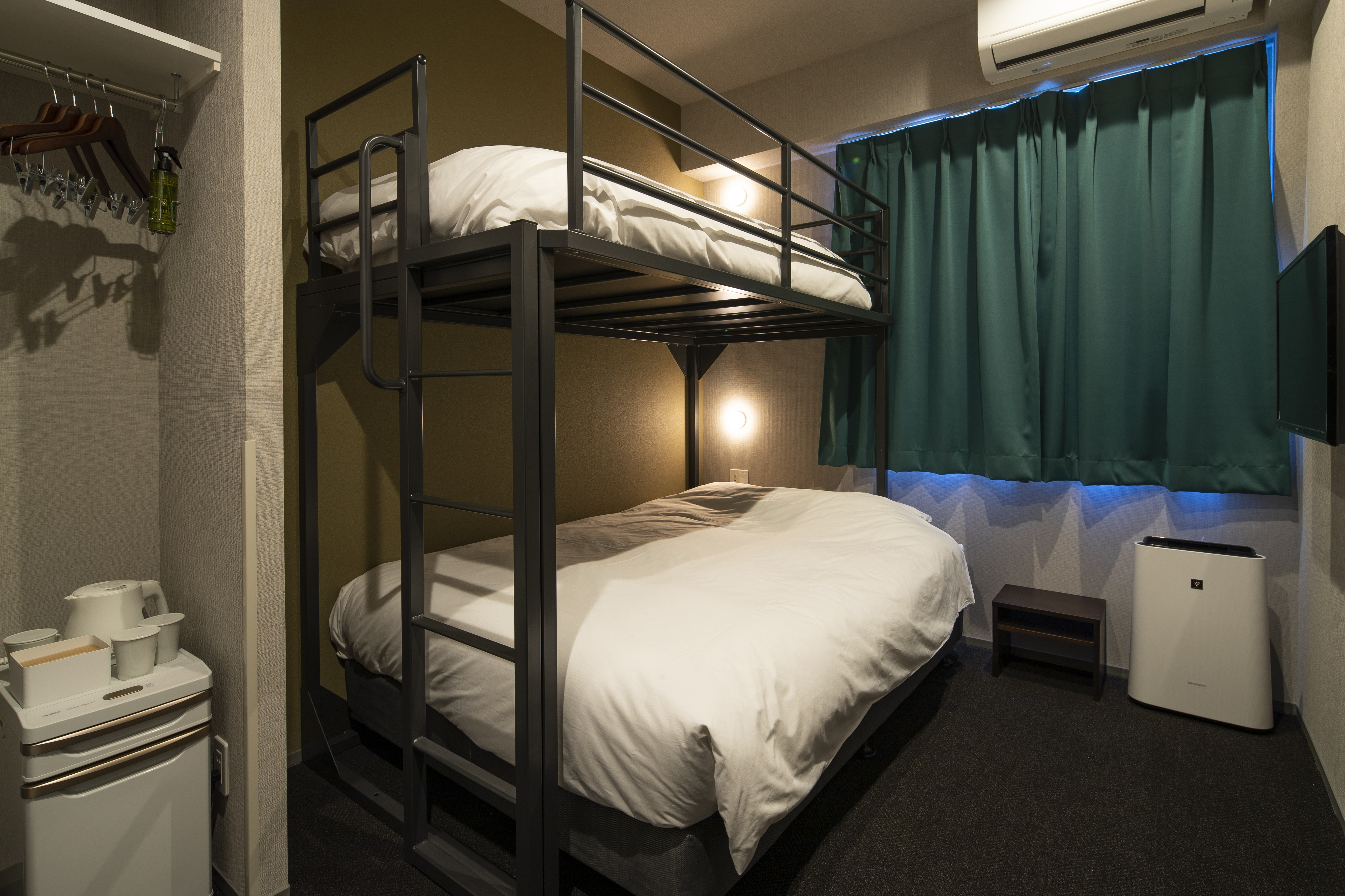 IMANO OSAKA SHINSAIBASHI HOSTEL【個室】ロフト付ダブルルーム◆2名様定員(バス・トイレ完備）