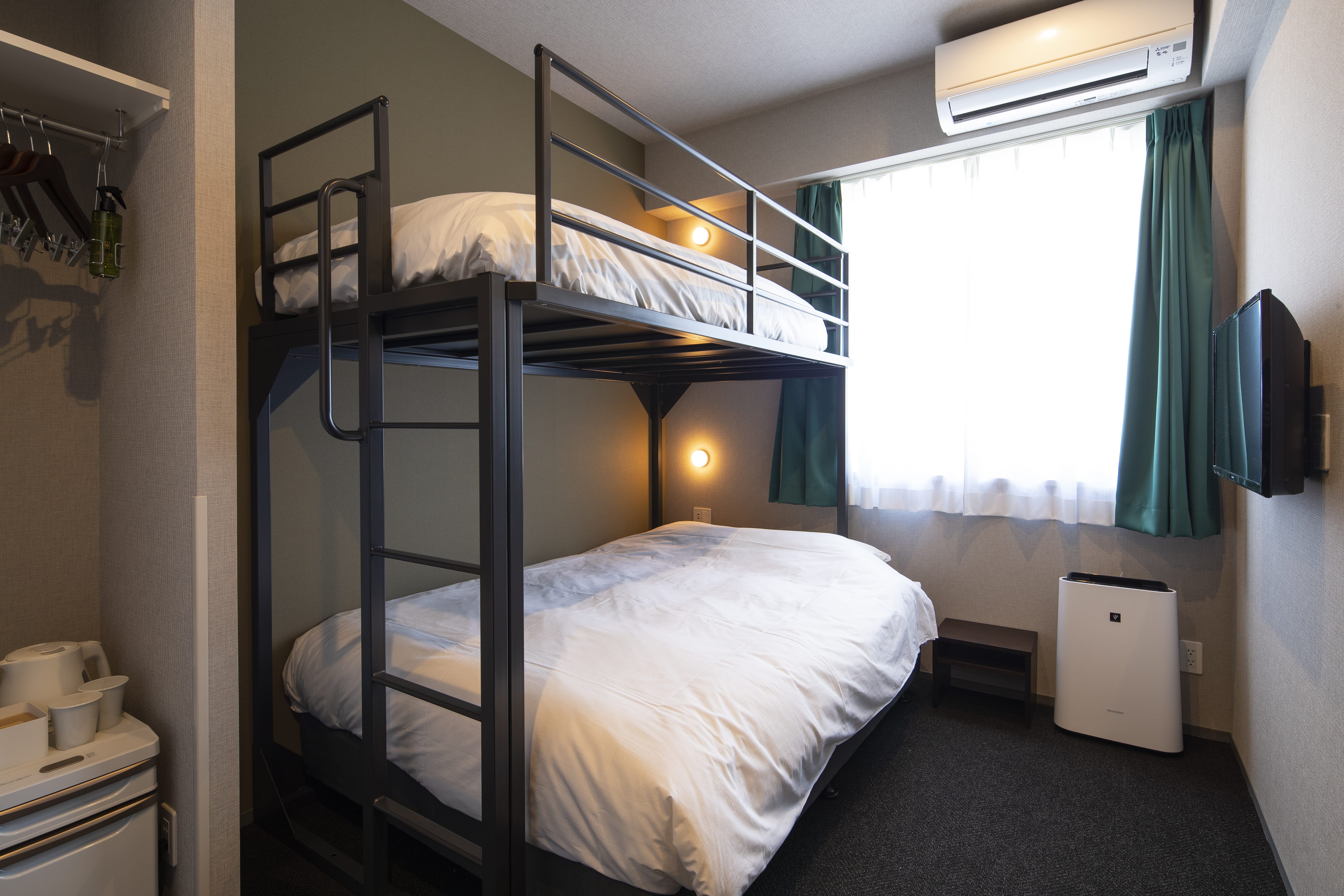 IMANO OSAKA SHINSAIBASHI HOSTEL【個室】ロフト付ダブルルーム◆2名様定員(バス・トイレ完備）