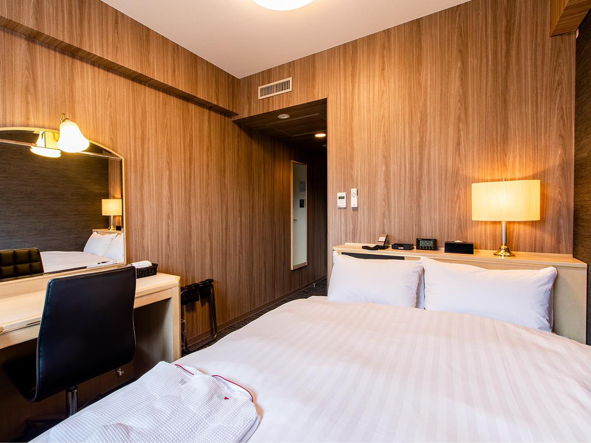 KOKO HOTEL 旭川駅前【禁煙】スタンダードダブル／15平米／140cm幅×1台