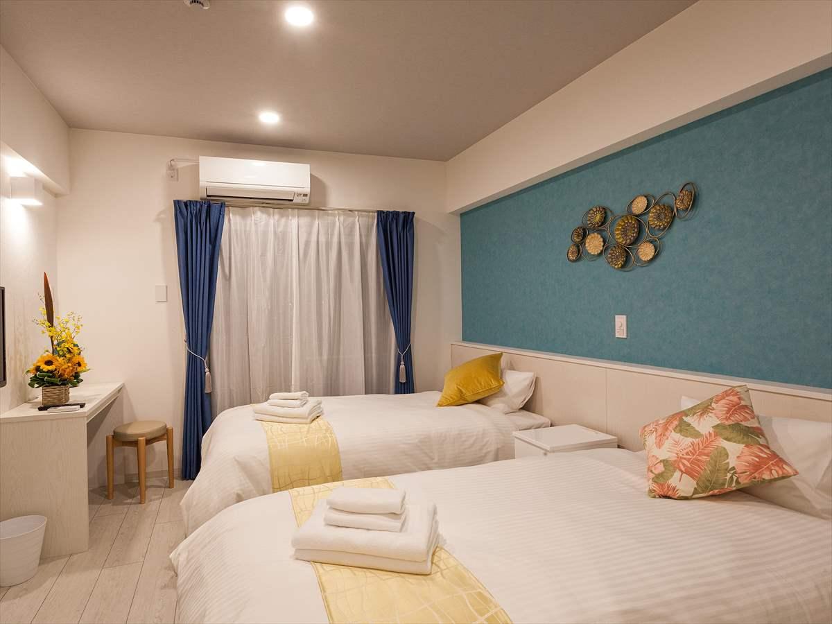 かりゆしコンドミニアムリゾート宮古島　ふくぎステイズ【ツインルーム】定員1～2名　Wi-Fi・キッチン・禁煙