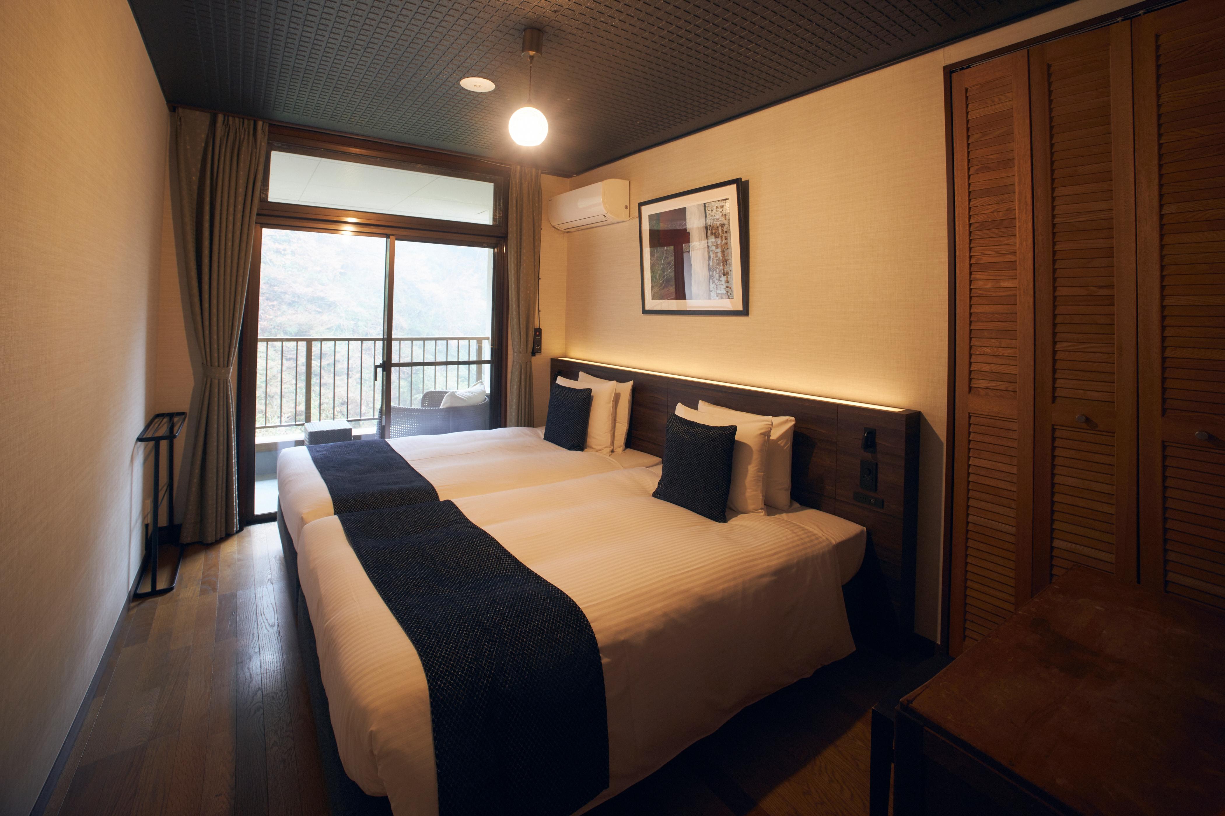 Onsen Guesthouse Tsutaya - HostelSemi-double Standard River view Non-Smoking