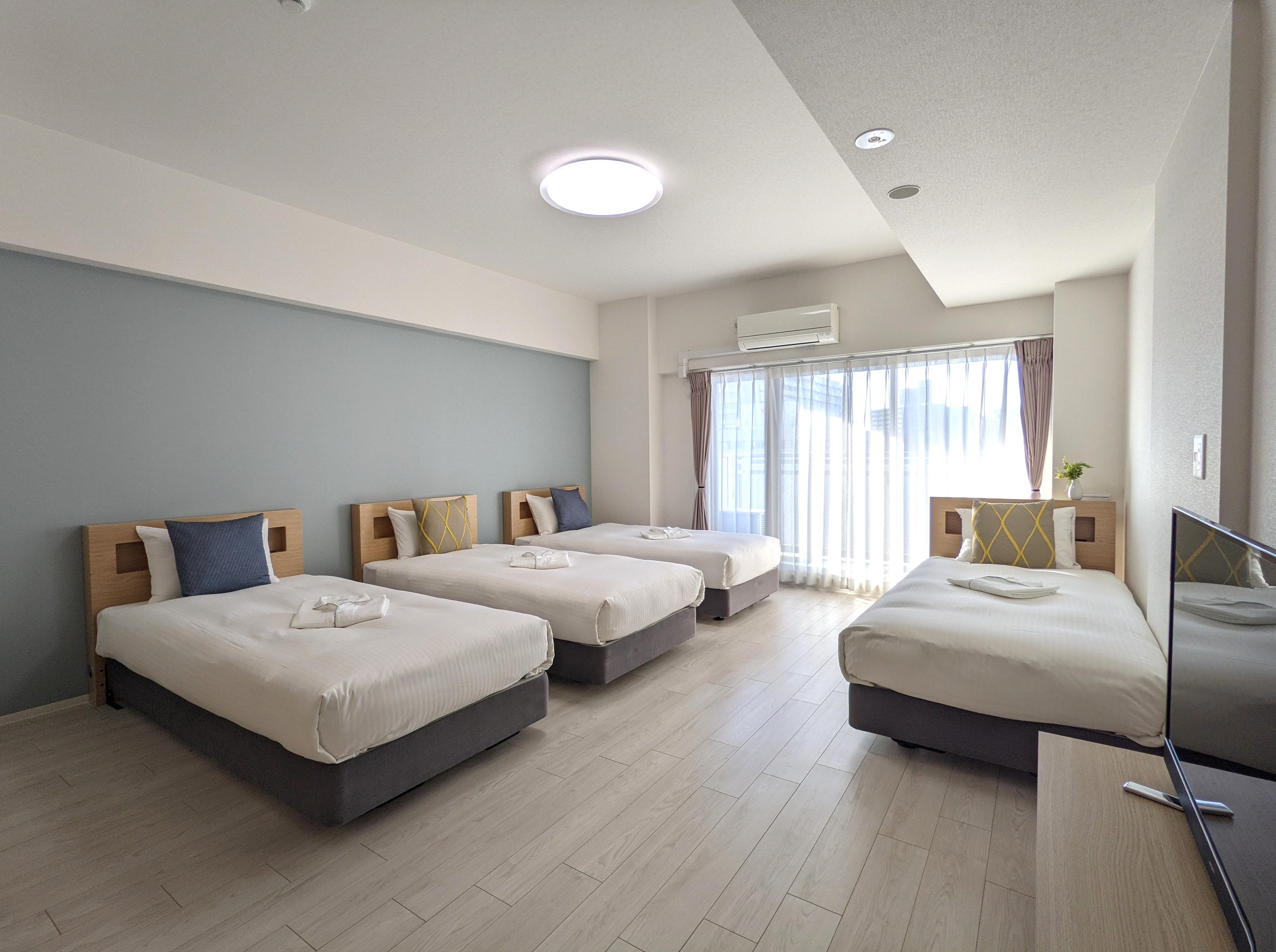 Esuriido Hotel Oosaka TsuruhashiQuad (4 beds) Standard Town view Non-Smoking