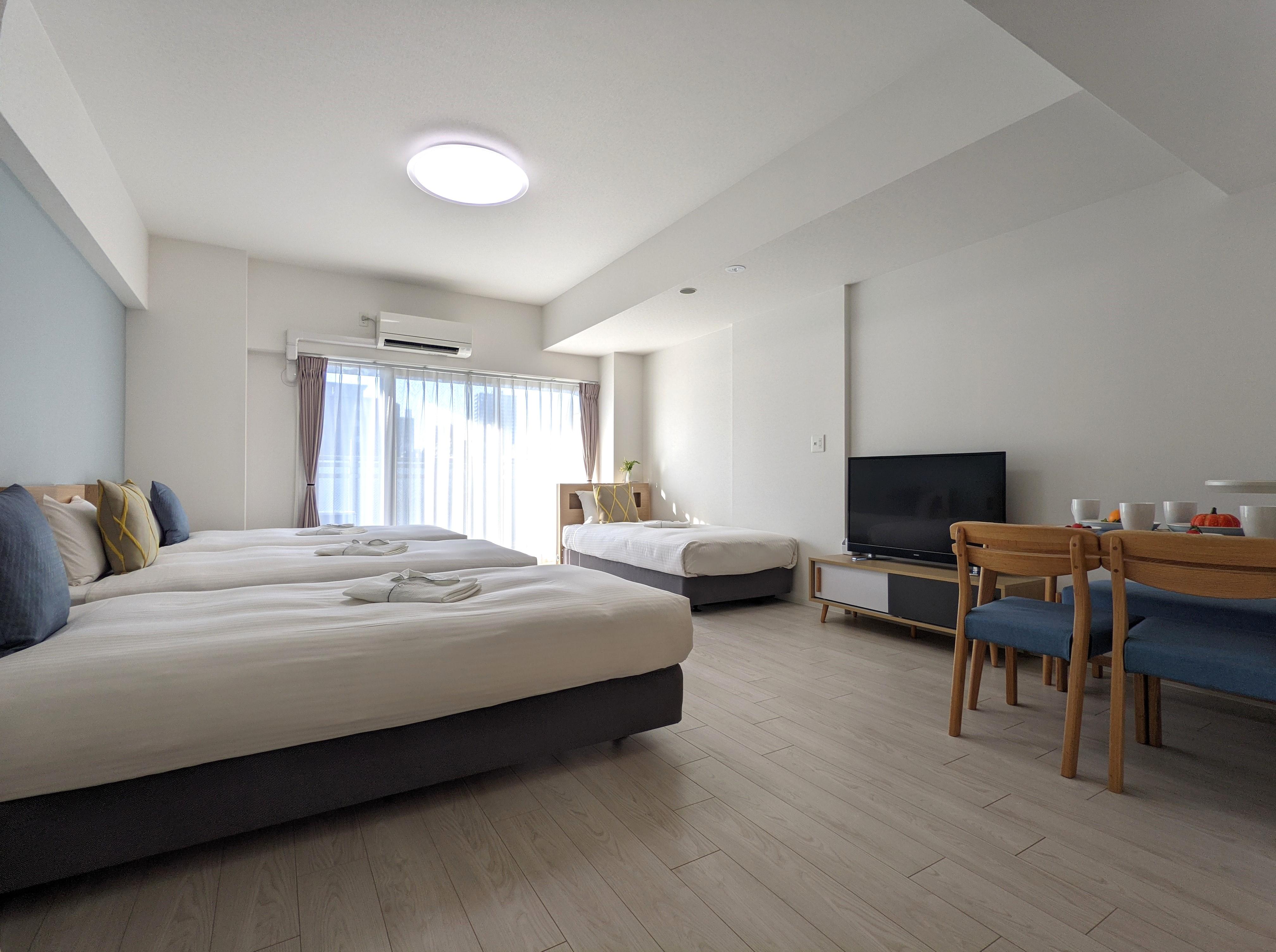 Esuriido Hotel Oosaka TsuruhashiQuad (4 beds) Standard Town view Non-Smoking