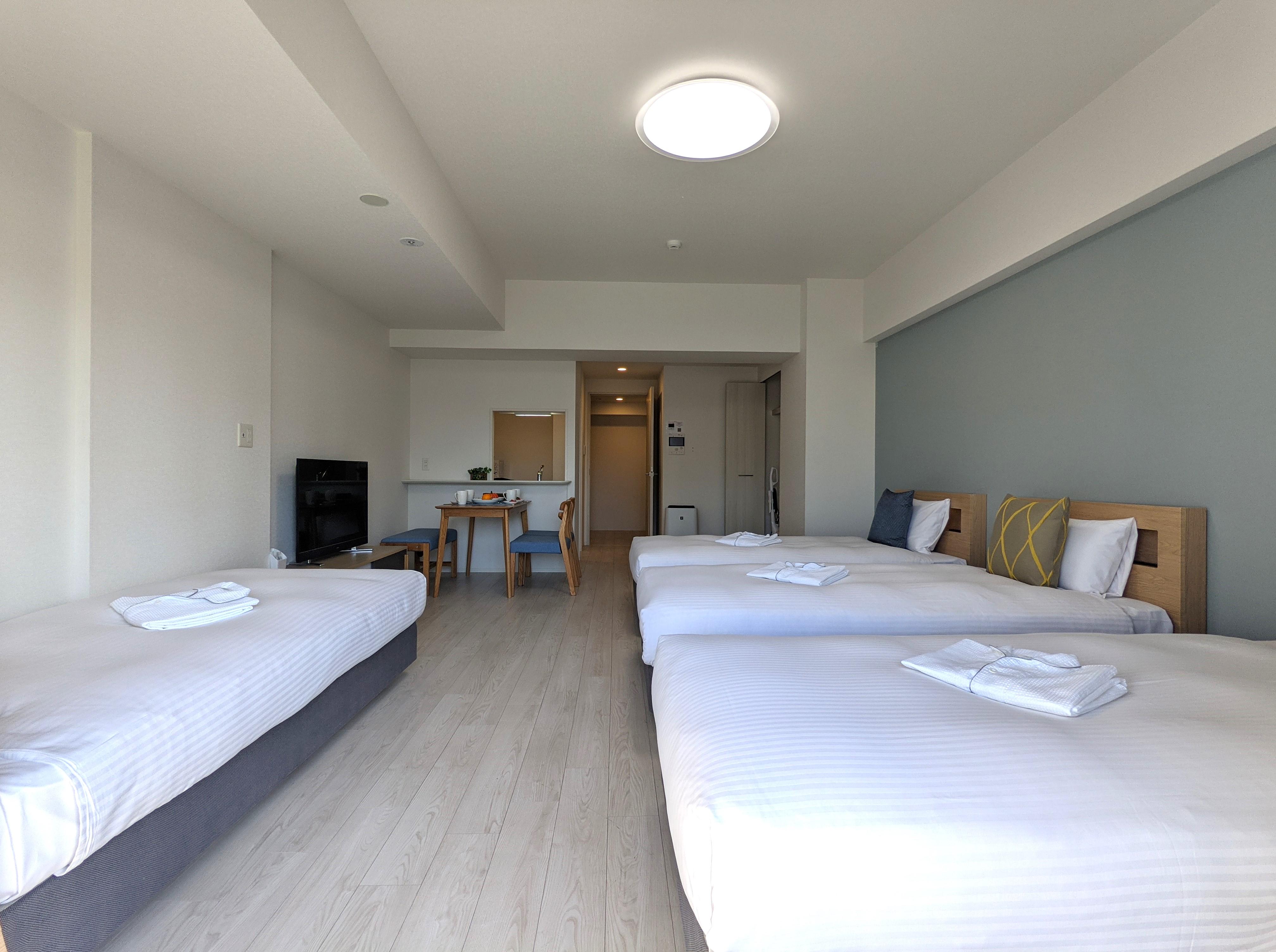 Esuriido Hotel Oosaka TsuruhashiQuad (4 beds) Standard Town view Non-Smoking