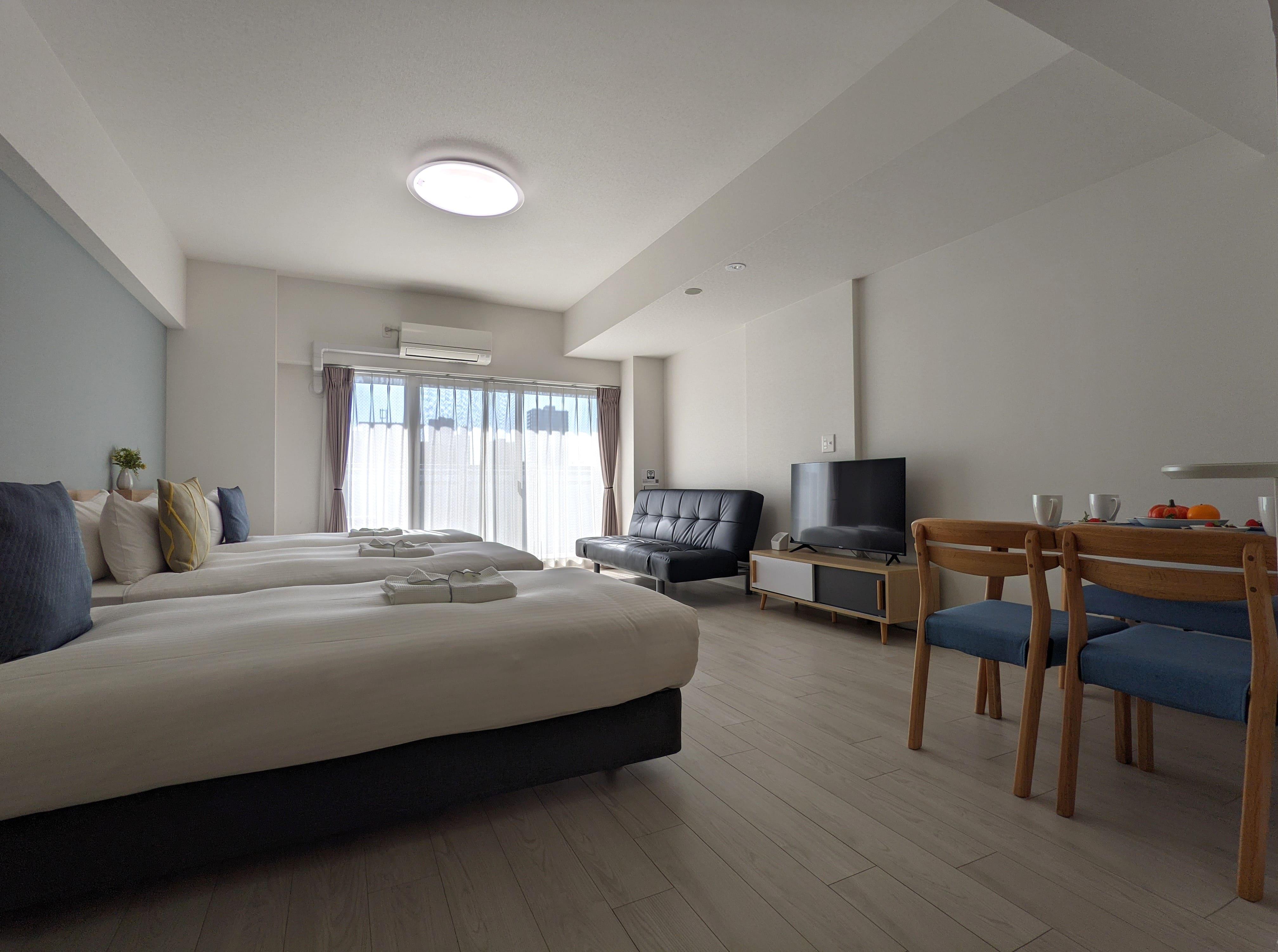 Esuriido Hotel Oosaka TsuruhashiQuad (4 beds) Standard Town view Non-Smoking