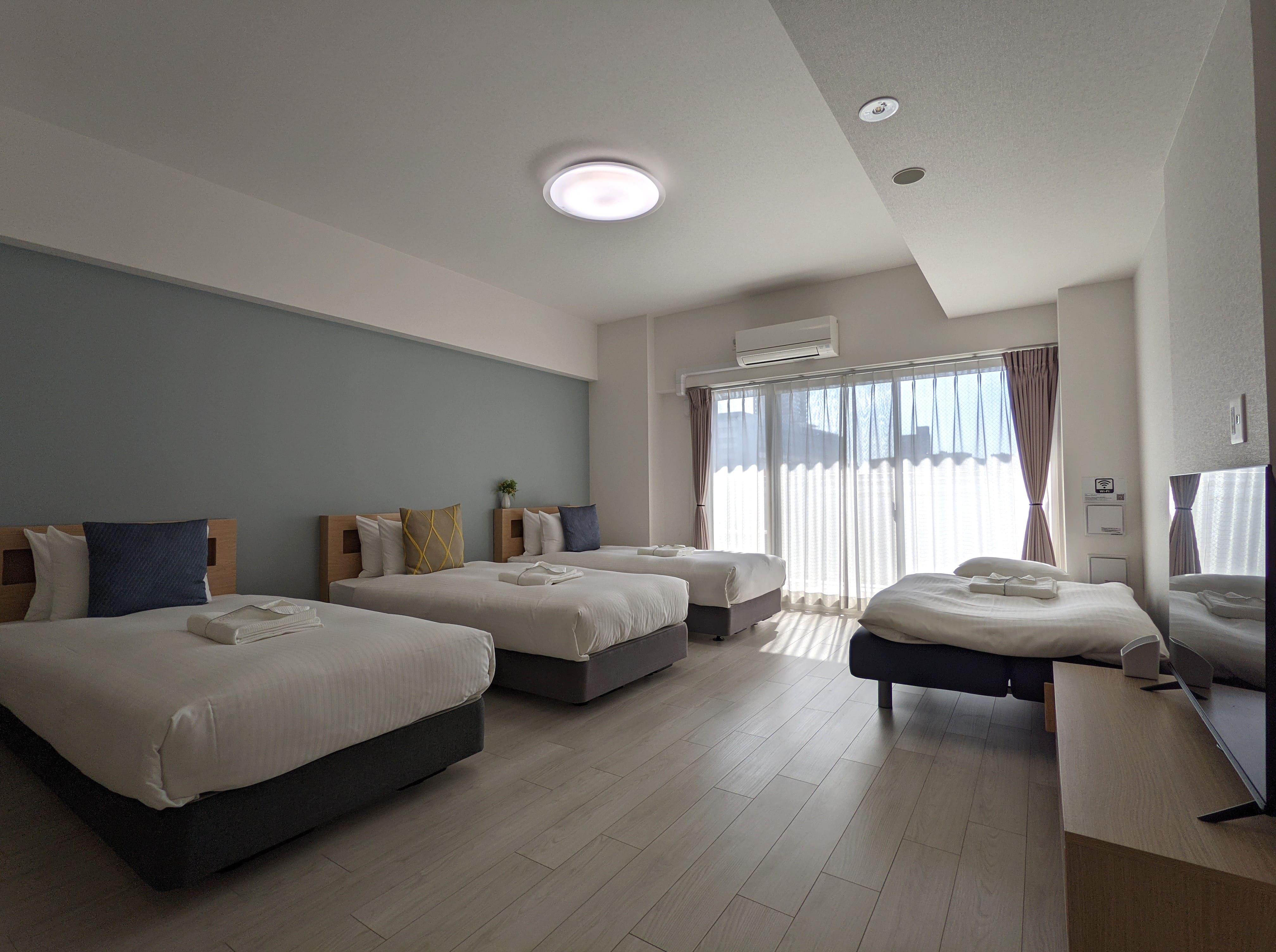 Esuriido Hotel Oosaka TsuruhashiQuad (4 beds) Standard Town view Non-Smoking