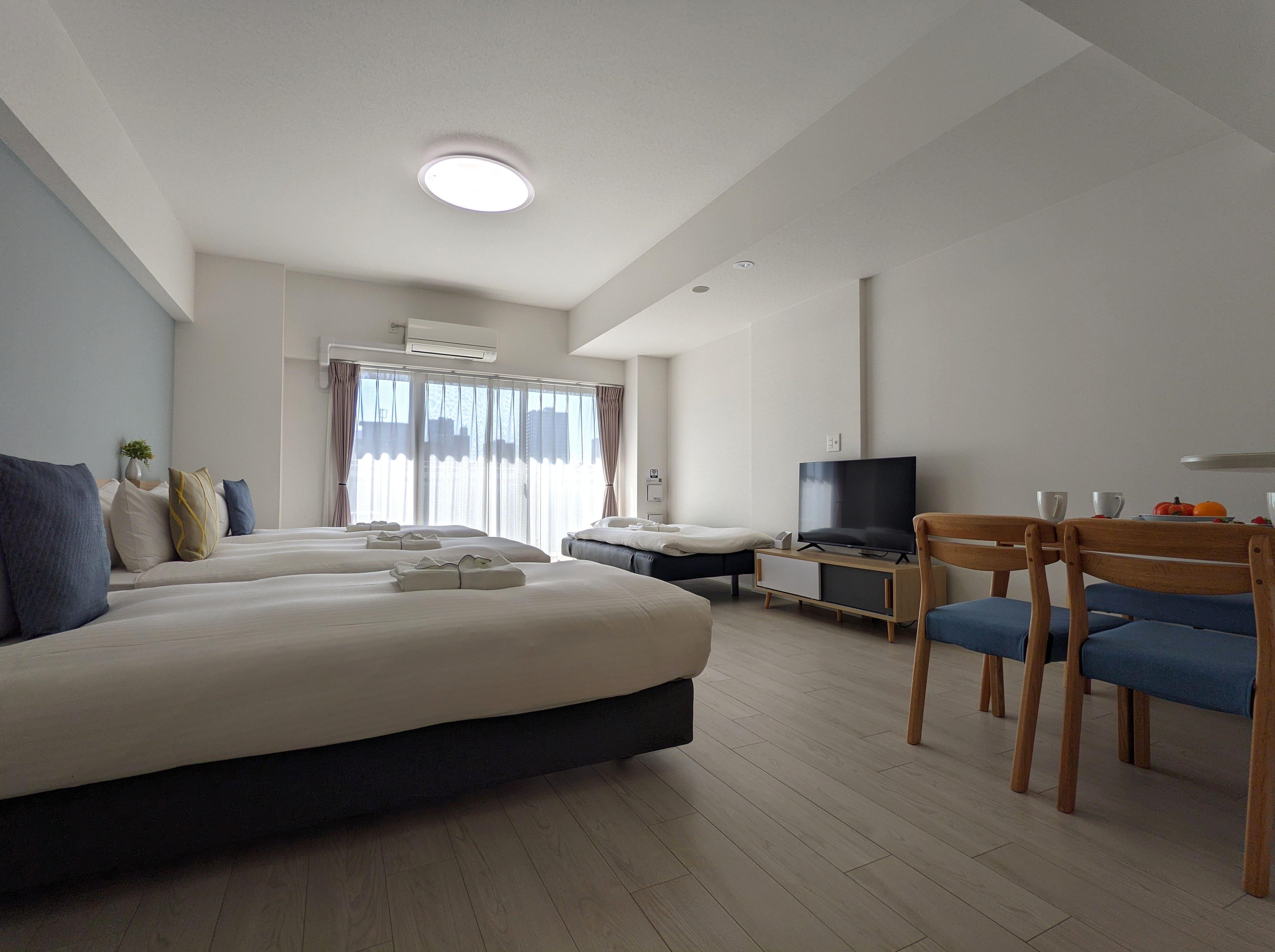 Esuriido Hotel Oosaka TsuruhashiQuad (4 beds) Standard Town view Non-Smoking