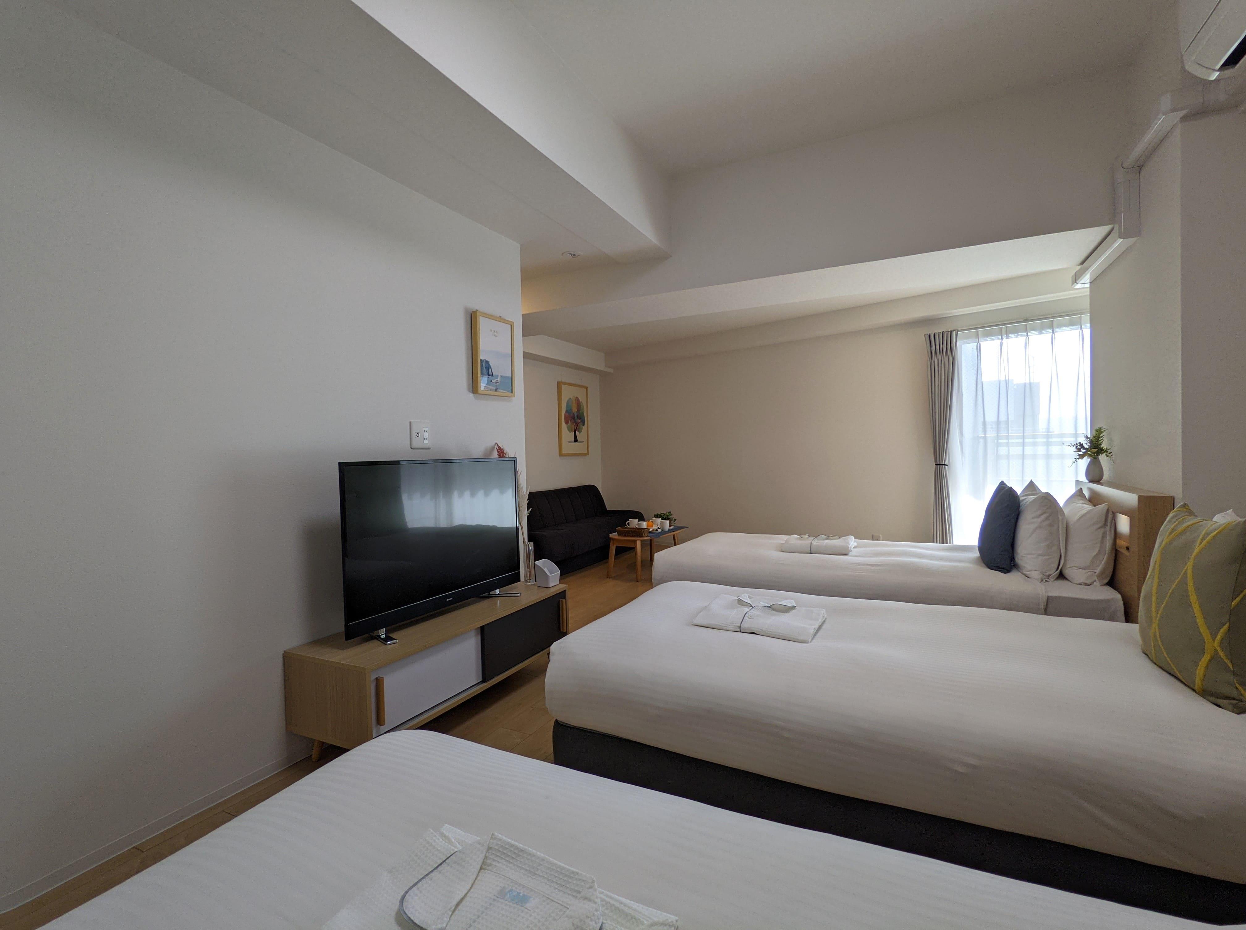 Esuriido Hotel Oosaka TsuruhashiQuad (4 beds) Standard Town view Non-Smoking